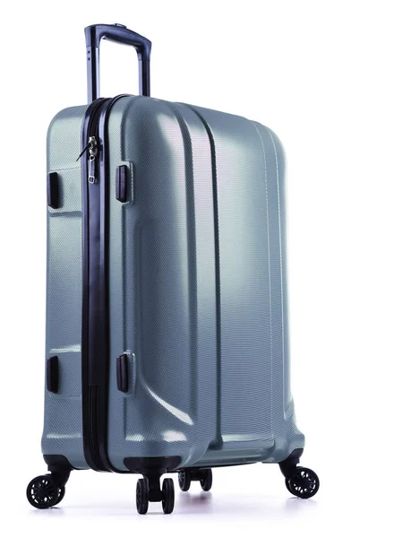 Utazási bőrönd elszigetelt fehér háttér — Stock Fotó