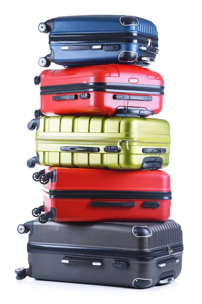 Travel suitcases isolated on white background — Stock Photo, Image