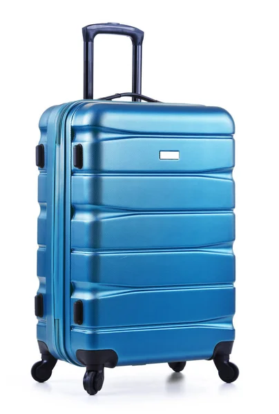 白い背景に隔離された旅行スーツケース — ストック写真