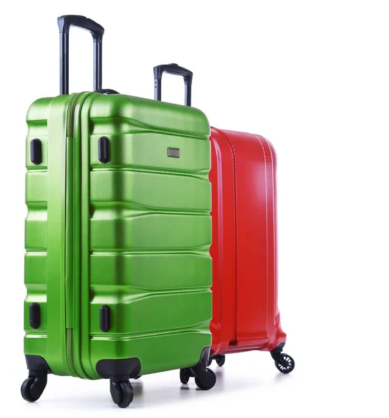 Travel suitcases isolated on white background — Stock Photo, Image