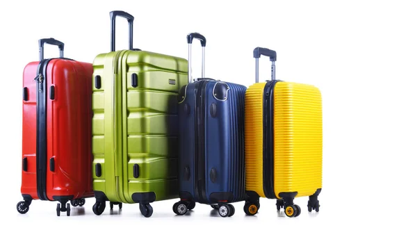 Travel resväskor isolerad på vit bakgrund — Stockfoto