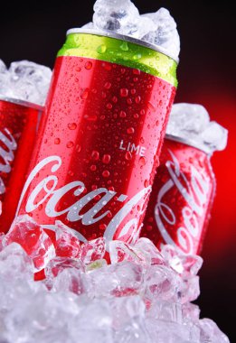 Buzlu Coca-Cola konserveleri.