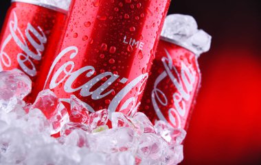 Buzlu Coca-Cola konserveleri.