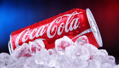 Bir kutu buzlu Coca-Cola.