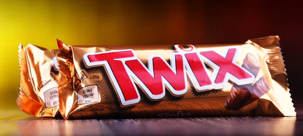 Barras de chocolate de Twix, produtos de Marte — Fotografia de Stock