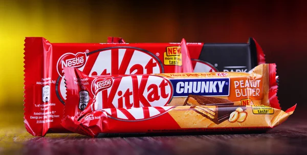 Bares de Kit Kat, produtos de Nestlé — Fotografia de Stock