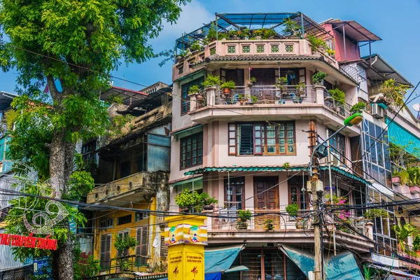 Hanoi Eski Mahallesi, Vietnam Mimarisi — Stok fotoğraf