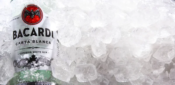 Poznan Pol Maj 2020 Bottle Bacardi White Rum Produkt Bacardi — Zdjęcie stockowe