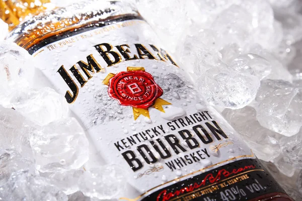 Poznan Pol Mayo 2020 Botella Jim Beam Una Las Marcas —  Fotos de Stock