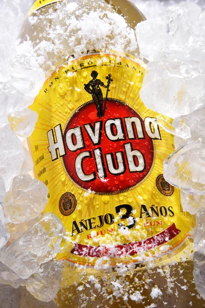 Poznan Pol Mai 2020 Bottle Havana Club Eine Rum Marke — Stockfoto