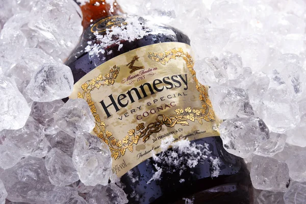 Poznan Pol Mei 2020 Fles Van Hennessy Een Merk Van — Stockfoto