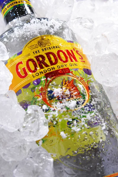 Poznan Pol Května 2020 Láhev Gordon London Dry Značka Nejprodávanějšího — Stock fotografie