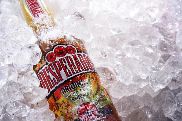 Poznan Pol Mai 2020 Flaschen Desperados Pale Pils Aromatisiert Mit — Stockfoto