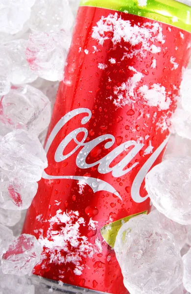 Poznan Pol Jun 2020 Can Coca Cola Kolsyrad Läsk Tillverkad — Stockfoto