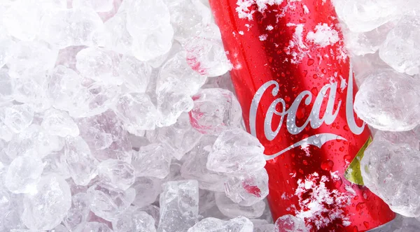 Poznan Pol Giugno 2020 Can Coca Cola Una Bibita Gassata — Foto Stock
