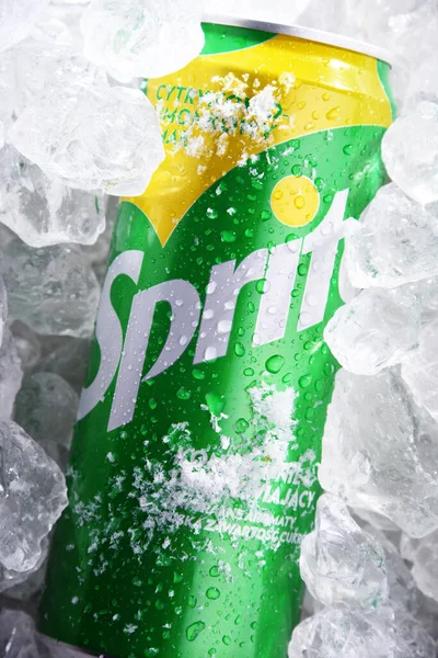 Poznan Pol Jun 2020 Can Sprite Ett Märke Läsk Skapad — Stockfoto