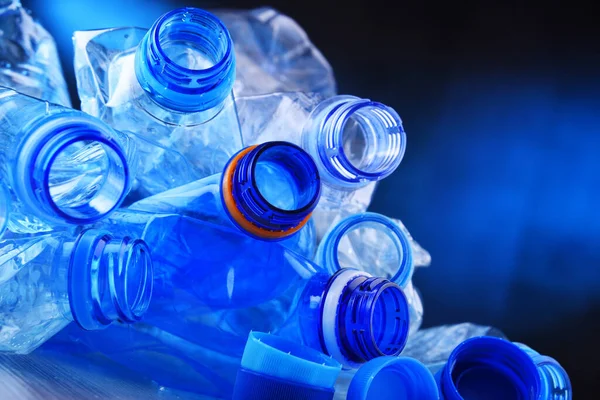 Composizione Con Bottiglie Vuote Acqua Minerale Rifiuti Plastica — Foto Stock