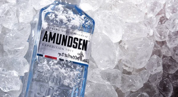 Poznan Pol Jun 2020 Bottle Amundsen Vodka Brand Vodka Produced — 스톡 사진