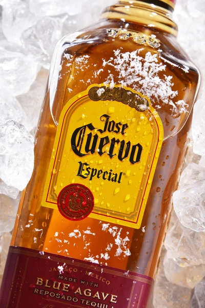 Poznan Pol Junio 2020 Botella Jose Cuervo Marca Del Tequila —  Fotos de Stock