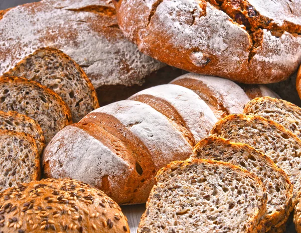 Samenstelling Met Diverse Bakkerijproducten Inclusief Broodjes Broodjes — Stockfoto