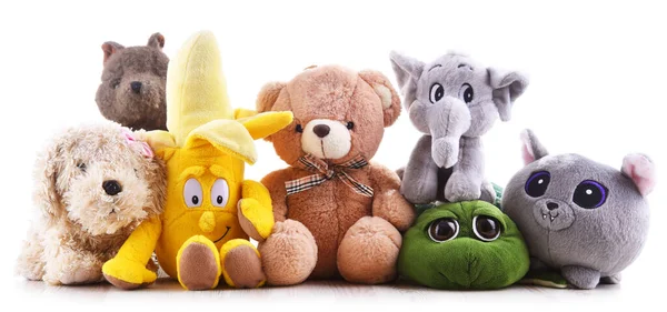 Stuffed Animal Toys Isolated White Background — Stock Photo, Image