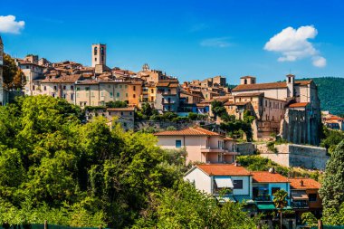 Narni manzarası, orta İtalya 'da eski bir tepe ve Umbria komünü.