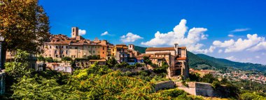 Narni manzarası, orta İtalya 'da eski bir tepe ve Umbria komünü.