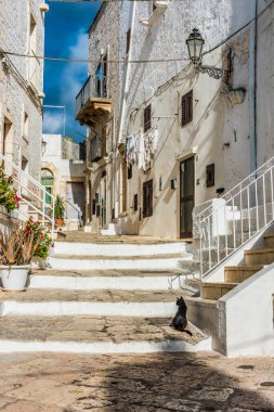 İtalya 'nın Brindisi ilindeki Ostuni Mimarisi