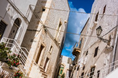 İtalya 'nın Brindisi ilindeki Ostuni Mimarisi