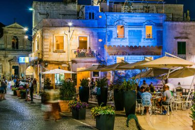 OSTUNI, İtalya - 3. SEP 2020: Ostunii 'nin eski kenti, Apulia, İtalya