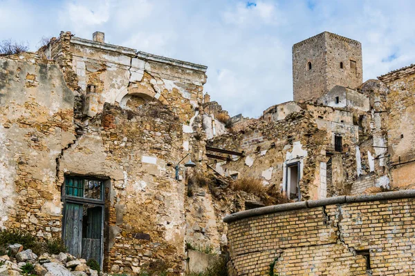 Ruins Craco Ghost Town Province Matera Basilicata Italy — Stock Photo, Image