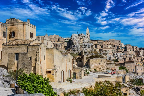 Matera Basilicata Talya Nın Panoramik Görünümü — Stok fotoğraf