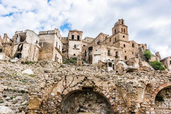 Ruins Craco Ghost Town Province Matera Basilicata Italy — Stock Photo, Image