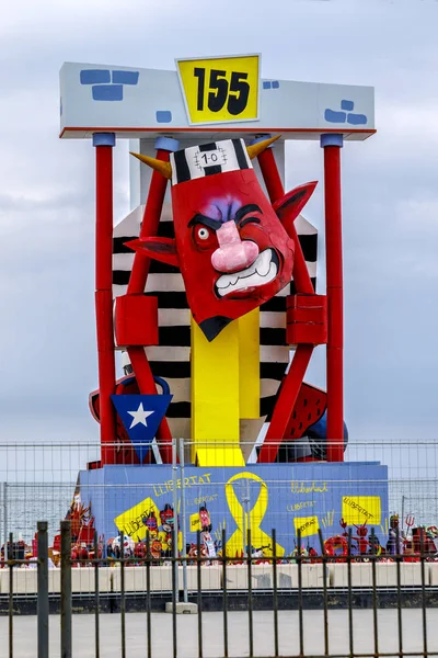 Badalona España Mayo 2018 Cada Año Badalona Celebra Quema Los —  Fotos de Stock