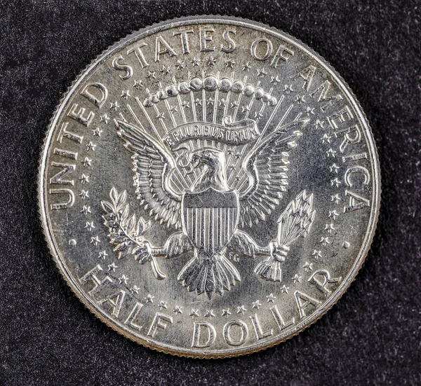 Silberne Halb Dollar Münze Von John Fitzgerald Kennedy 1964 — Stockfoto