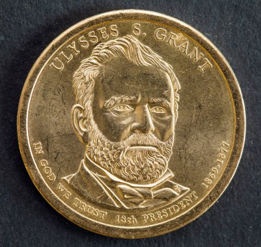 1 dolar para Ulysses S. Grant, Amerika Birleşik Devletleri (1769-1877 18 Başkanı görüntü ile)