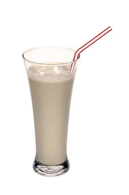 Horchata kaplan fındık ve şeker suyu ile yapılan bir içecektir. Yerli Valencia İspanya'dan, bu ferahlatıcı bir içki var. İzole arka plan üzerinde beyaz.
