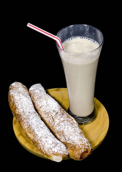 Horchata Drink Made Juice Tigernuts Sugar Native Valencia Spain Refreshing — Stock Photo, Image