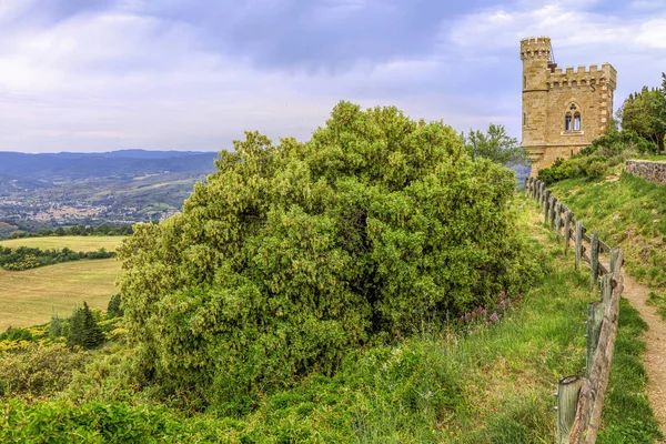 Magdala toren, rennes le chateau stad in Aude, Frankrijk — Stockfoto