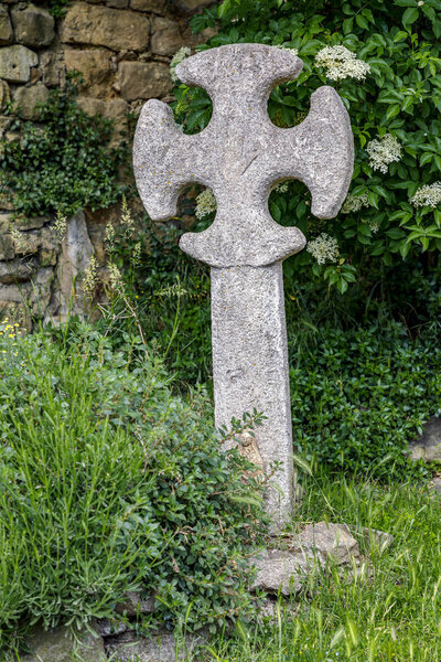 Church of Rennes le Chateau, France. Cross, �