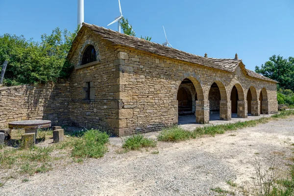 Reconstruction Moulin Farine Xviie Siècle Conservant Son Usine Origine Olleta — Photo