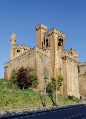Olite 'deki Palace Real. Navarre, İspanya 'da Comarca de Tafalla eyaletinde yer alan bir şehirdir..