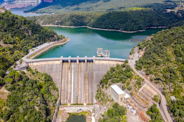 Θέα Του Φράγματος Του Sau Reservoir Στον Ποταμό Ter Στην — Φωτογραφία Αρχείου