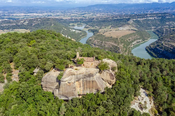 Sant Feliu Savassona Una Chiesa Romanica Tavernoles Osona Inclusa Nell — Foto Stock