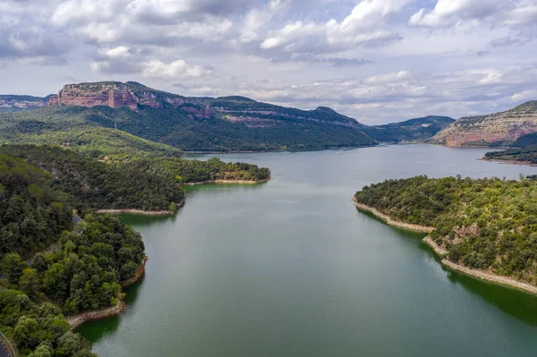 Vista Barragem Reservatório Sau Rio Ter Província Girona Catalunha Espanha — Fotografia de Stock