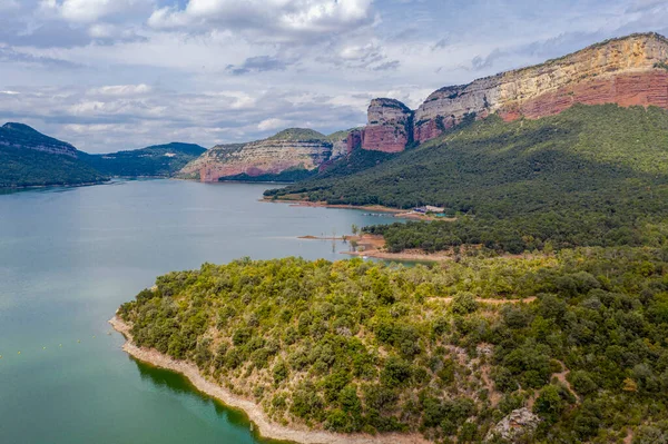 Utsikten Över Dammen Sau Reservoir Floden Ter Provinsen Girona Katalonien — Stockfoto