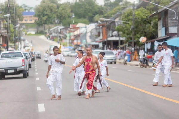 Trang Thailandia Ottobre 2018 Dio Cinese Medium Spirituale Durante Festival — Foto Stock