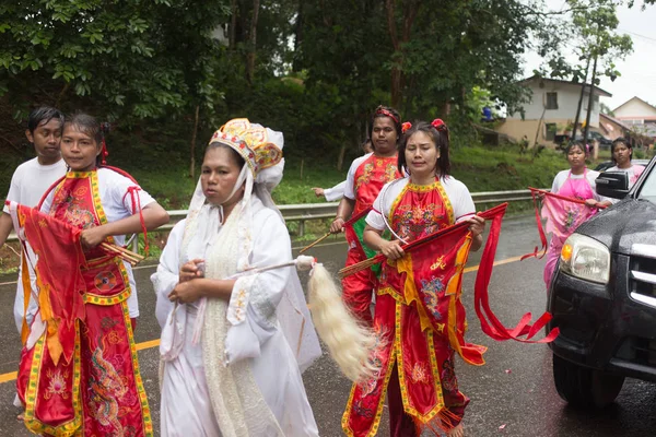 Trang Thailandia Ottobre 2018 Dio Cinese Medium Spirituale Durante Festival — Foto Stock