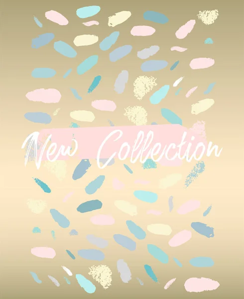 Nouvelle collection confettis en-tête de mode — Image vectorielle