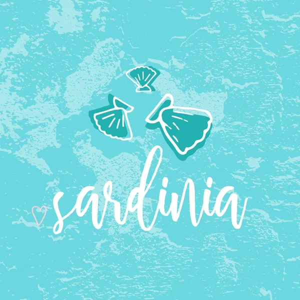 Sardinia kézzel rajzolt ábra — Stock Vector